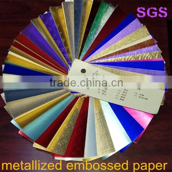 Laminated Embossed Gold&silver Cardboard for Gift Wrapping photo-2