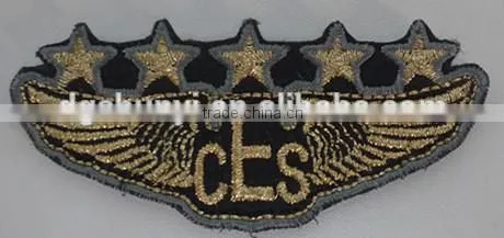 cheap embroidery gold thread patches