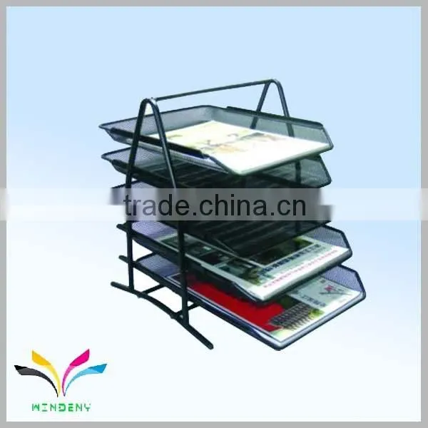 Mutil-function Cheap Black Metal Mesh Office Desktop Document File Holder photo-2