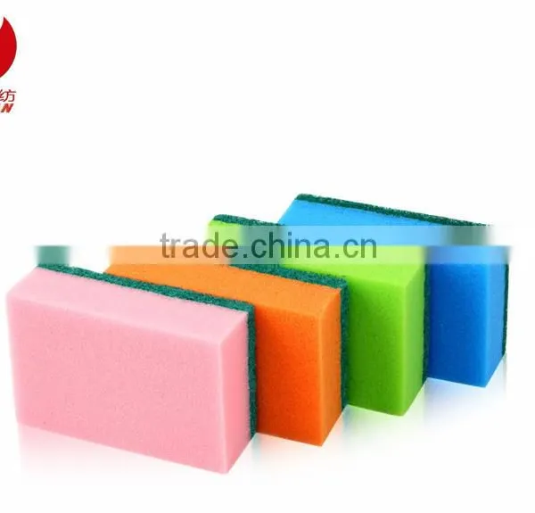 OEM Wholesale Promotional Abrasive Kitchen Cleaning Nylon Mixed Polyester Sponge Scouring Pads photo-3