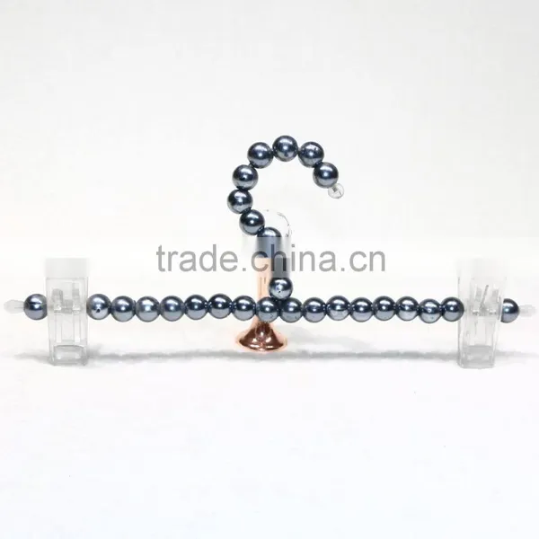 Luxury Padded Pearl Pant Hanger With Plastic Clips photo-2