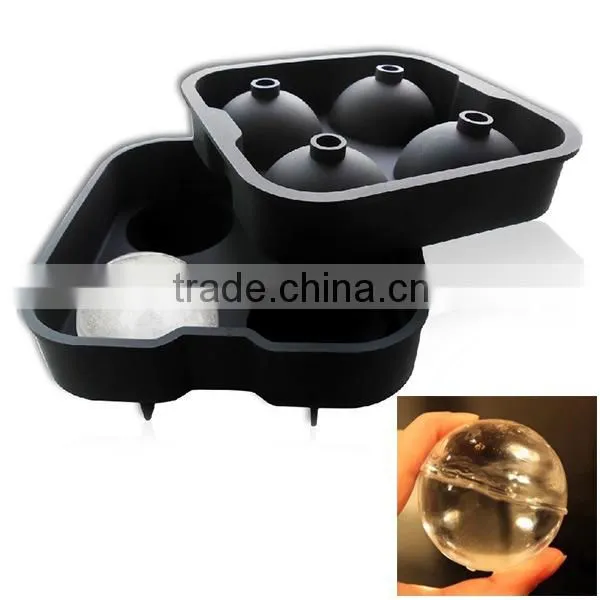 Arrival Silicone Spherical Round Ball DIY Ice Cube Tray Maker Mold Bar Kitchen photo-4