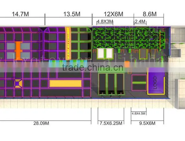 China Manfacturer Factory Direct Sale Trampoline Park Indoor Amusement Indoor Trampoline Park photo-4