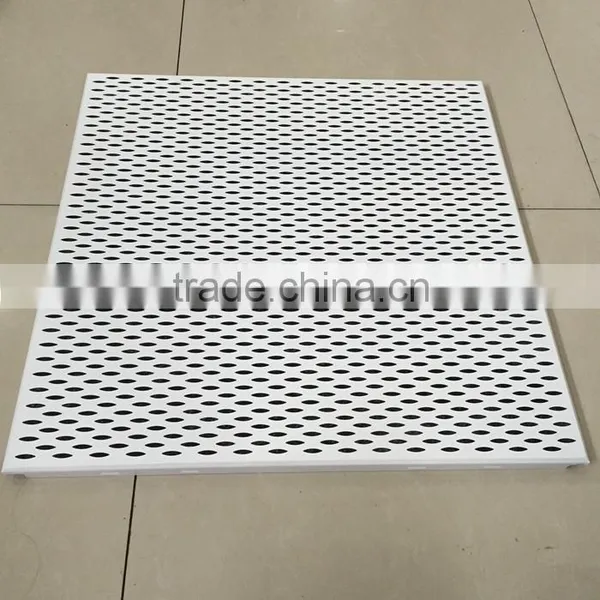 Soundabsorption 2x2 Leaf-shaped Perforated Aluminum 600x600 Strip False Ceiling For Building Construction Materials photo-4