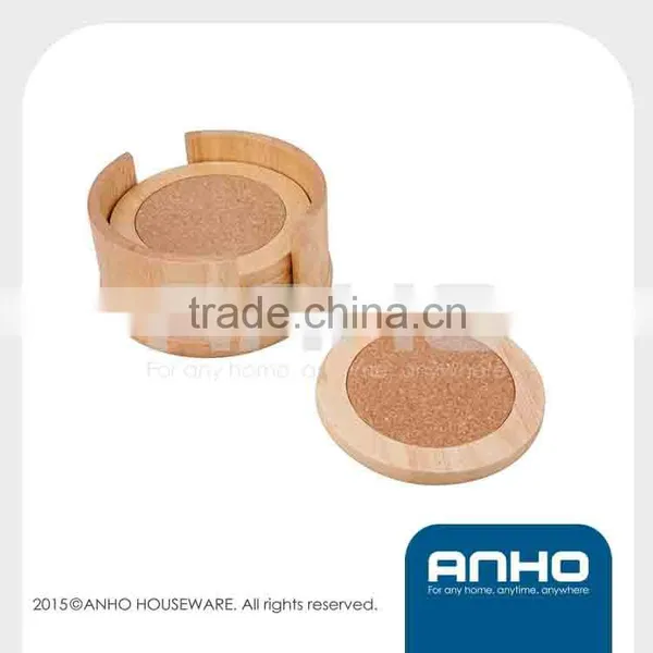 FSC Certificate Wooden Cup Coaster Cup Mat Sets