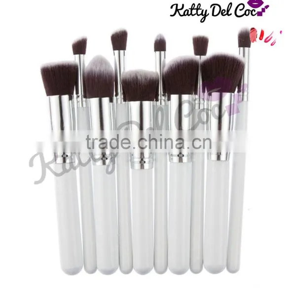 Cosmetics Brush Wholesale 10pcs Gold Alumium Luxury Best Quality Professional Makeup Brush Set photo-2