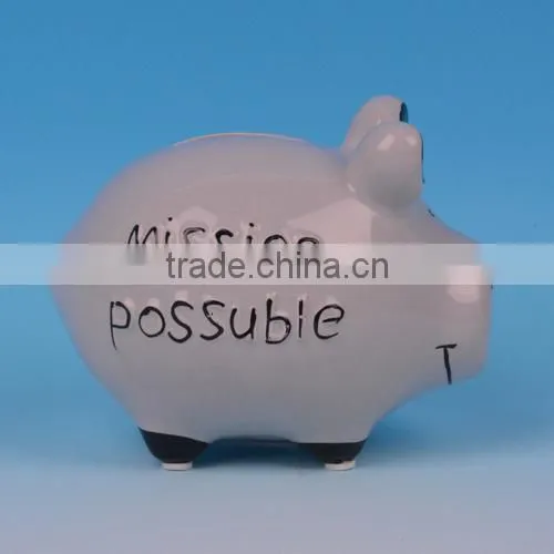 New Funny Money Saving Box,ceramic Unique Piggy Banks With Pig Shape photo-2