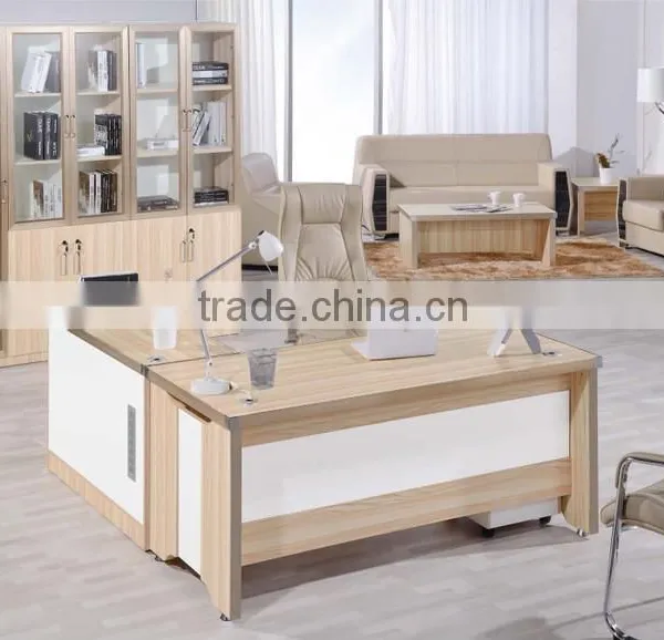Fashionable L Shape Wooden Executive Office Table photo-2