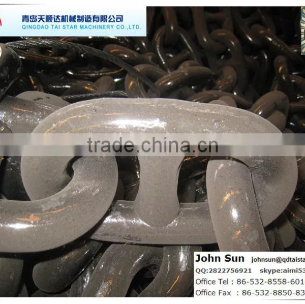 Welded Steel Black Stud Link Anchor Chain photo-2