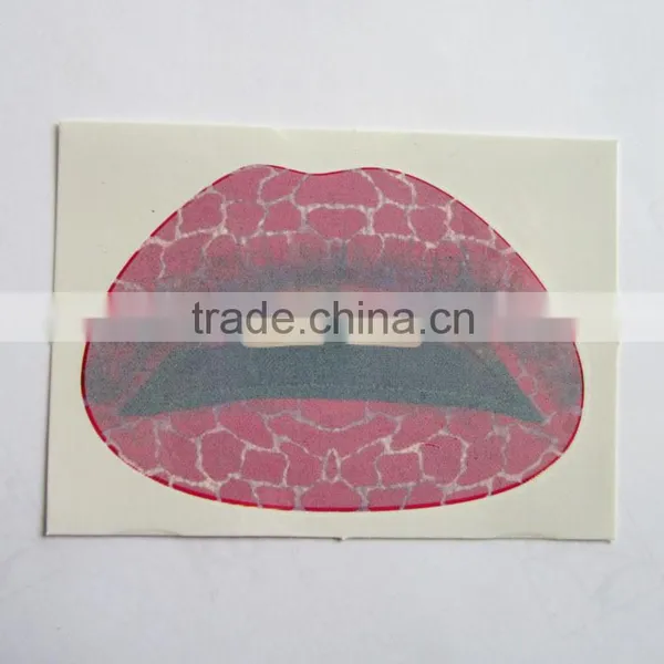 Wholesale Custom English Flag Water Transfer Temporary Lip Tattoos Sexy Waterproof Lip Sticker Non-toxic Lip Tattos Quality Choice photo-6