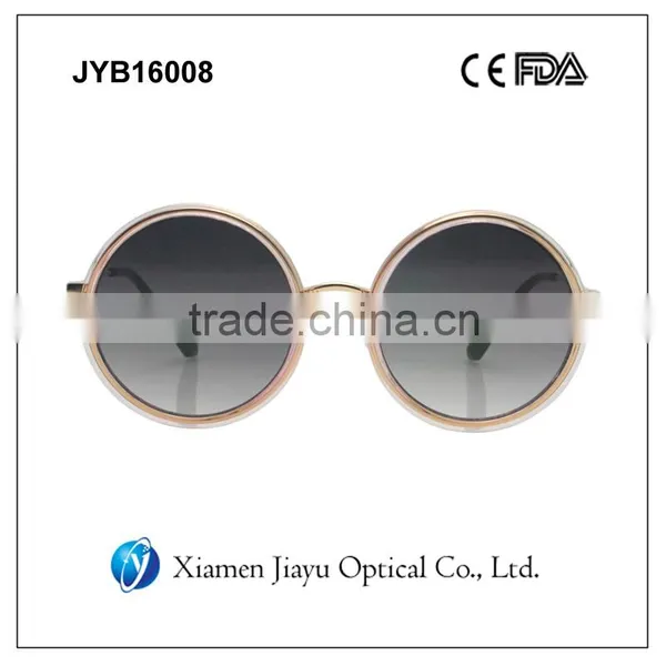 Retro Round Sunglasses With Plastic and Metal Frame photo-2