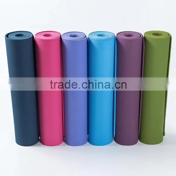 Eco-friendly Fitness TPE Yoga Mat 6mm Thick Non-Slip Soft Design Chemical Free No Smell Eercise Mat Pilates Mat photo-3