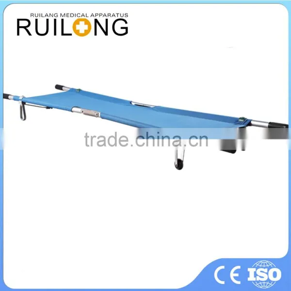 Iso Approved Hospital Two Fold Aluminum Stretcher Cart