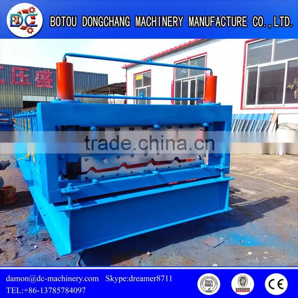 Color Steel Glalvanized Corrugated Trapezoidal Metal Sheet Roofing Sheet Machine ,double Layer Roof Sheet Roll Forming Machine photo-2