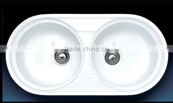 Modified Acrylic Kitchen Sink With Double Drain Board Sink,acrylic Resin Stone Kitchen Sink,artificial Stone Bowl Kitchen Sink photo-5