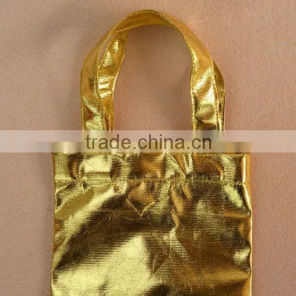 Gold/Silver Metallic Fabric Drawstring Favor Bags Pouch (directly From Factory) photo-3