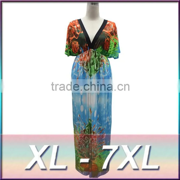 2016 New Hot Bohemia Beach Skirt Bat Sleeve Dress
