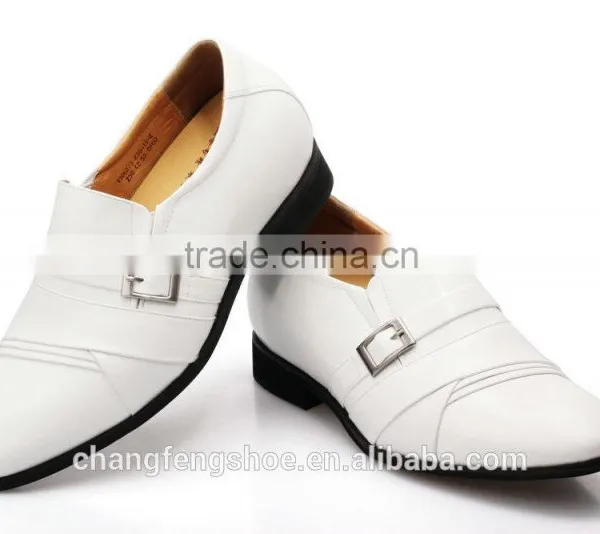 Latest Model Men White Dress Shoes Genuine Leather Wedding Shoes photo-5