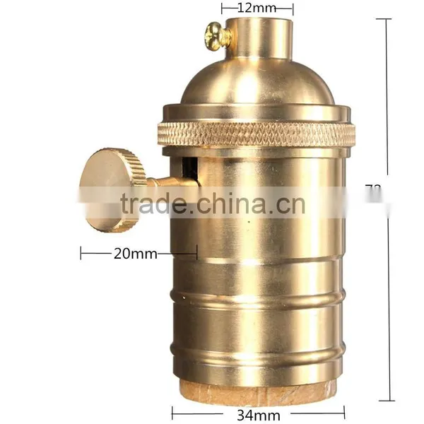 Brass Screw Thread Lamp Holder E26 E27 Brass Lamp Socket for Pendant photo-6