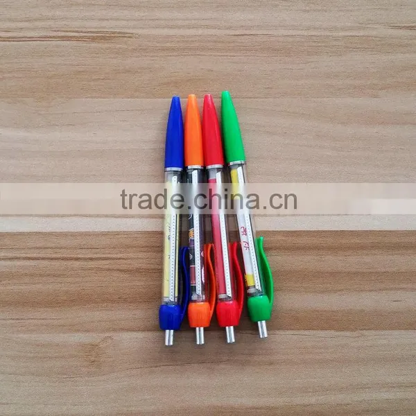 Advertising Logo Customized Plastic Metal Clip Banner Pen 14.8cm photo-4