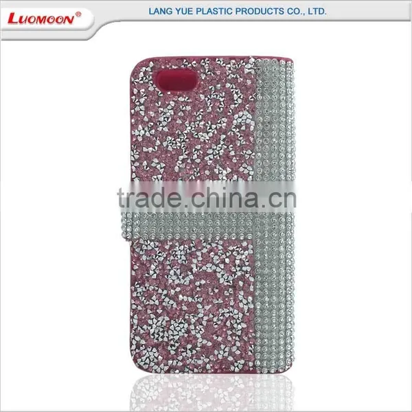 Oem Bling Diamond Flip Leather Phone Case For Iphone 5 5s 6 6s 7 photo-3