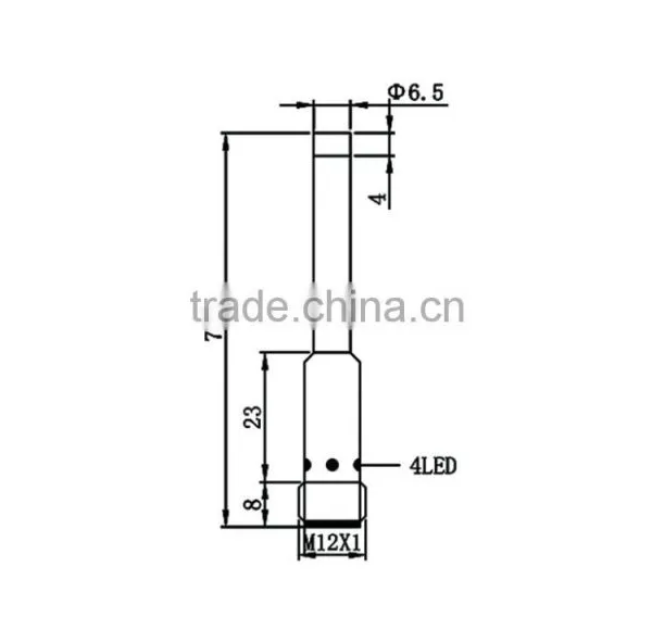D6.5 M12 Plug Series Non-flush DC 4-wire Inductive Proximity Sensor photo-2