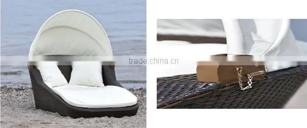 Rattan Lounge Daybed Canopy Covered photo-4