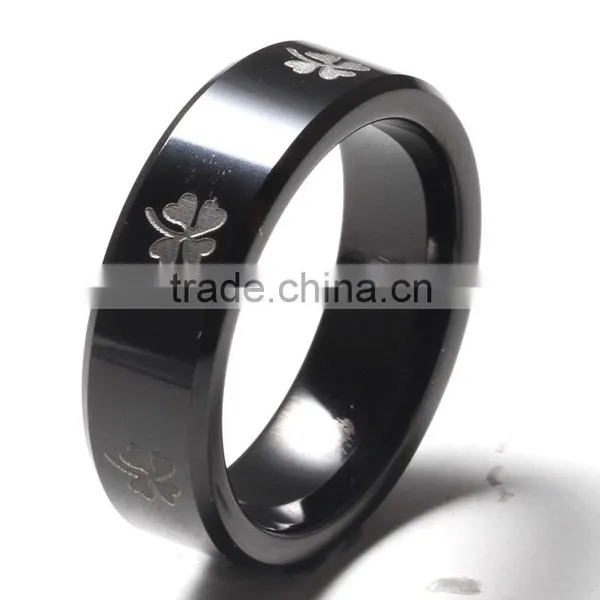 Mens Dome Yellow Gold Celtic Tungsten Ring photo-3