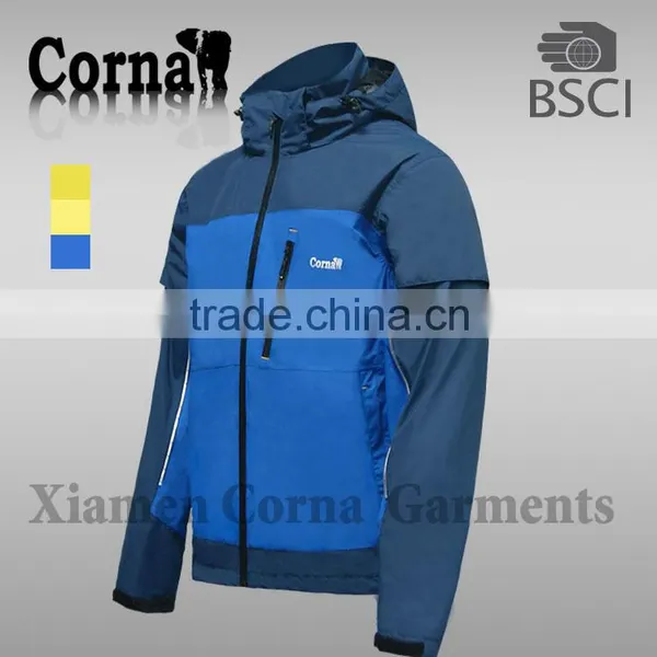 Men Yellow Ski Jacket With LED Light in Sleeve photo-2
