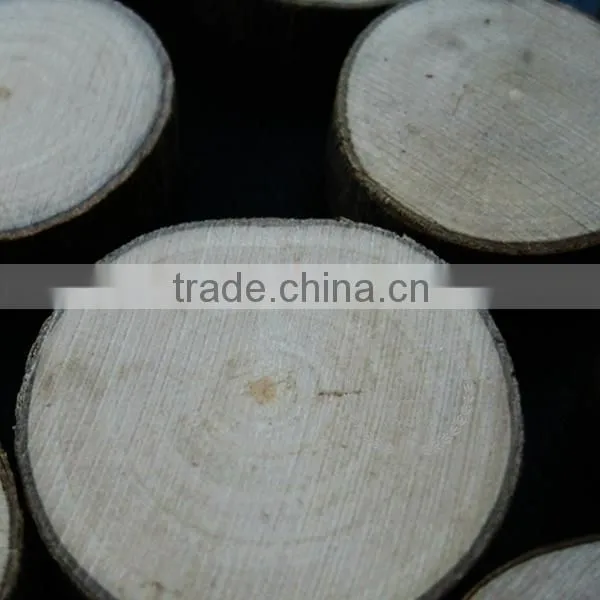 30-40mm Size 5mm Thick Natual Log Wood Piece Painting Material Pendant Setting DIY Finding Bezel Tray Supplies 1411130 photo-2