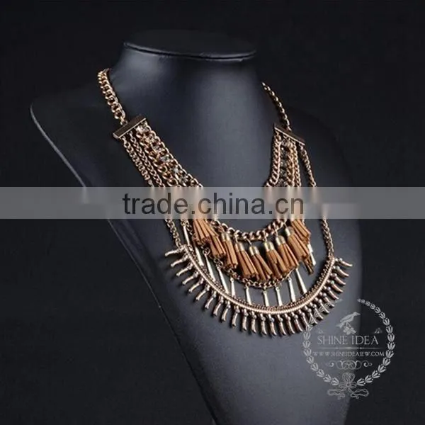 High Quality Vintage Rhinestone Chunky Statement Necklace Tin Alloy Fashion Women Pendant Necklace 6390085 photo-2