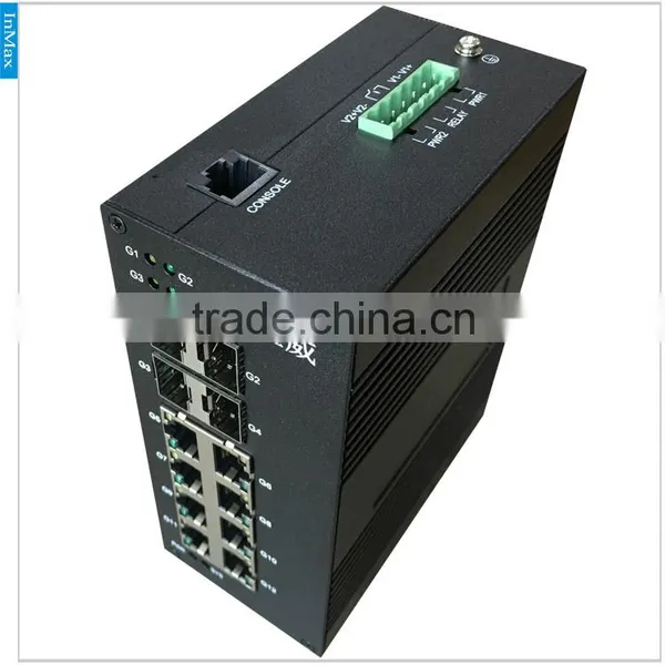 4 Fiber Port and 8 RJ45 Port Din-rail Managed Gigabit Industrial Ethernet Switch for Smart Transportation I712A photo-5