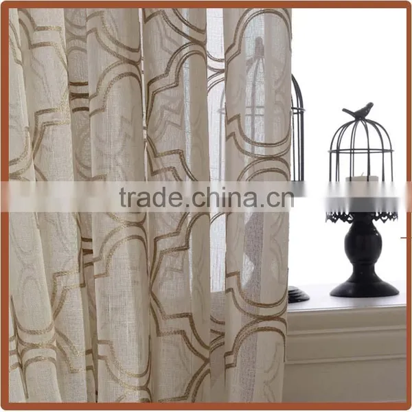 Embroidery Material Of Readymade Curtain With Fancy Valance 2016 NEW photo-2