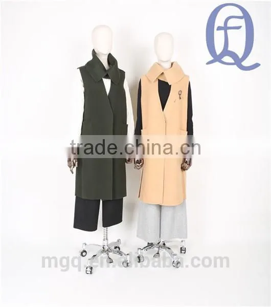 Warm Vest Fashion Women 100% Wool Spring Long Dress