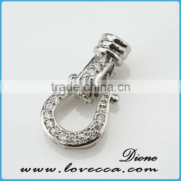Sell Letter S Copper Pendant Jewelry With Silver Color Micropave Setting Pendant for Factory Price photo-6