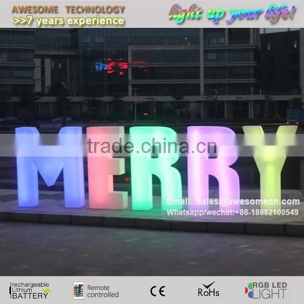 120cm High Large Led Letters / Rechargeable Color Changing Wedding Letter photo-2