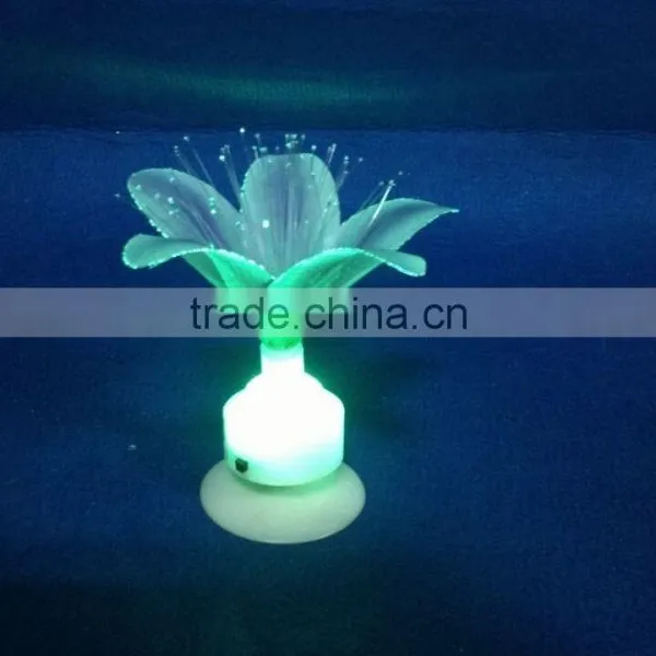 Artificial Craft LED Fiber Optic Color Changing Flower With Sucker Home Decorations photo-4