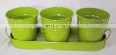 Set of 3 Garden Planter Pots With Drainage Holes photo-2