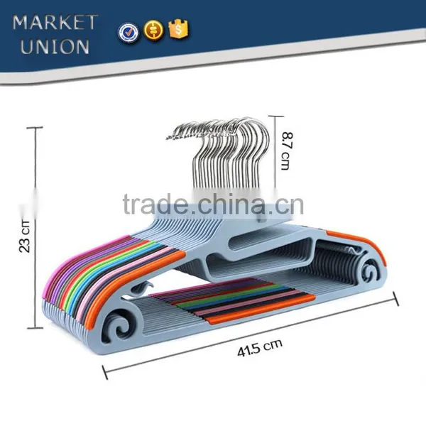 Plastic Antiskid Wet & Dry Clothes Hanger With Pulley,ABS,TPE,PP,Chrome Plated Hook photo-3