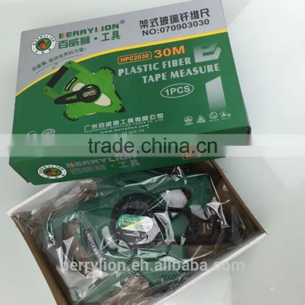 Berrylion Plastic Fiber Measuring Tapes 30Meters ABS+TPR Cover Measuring Tapes photo-6