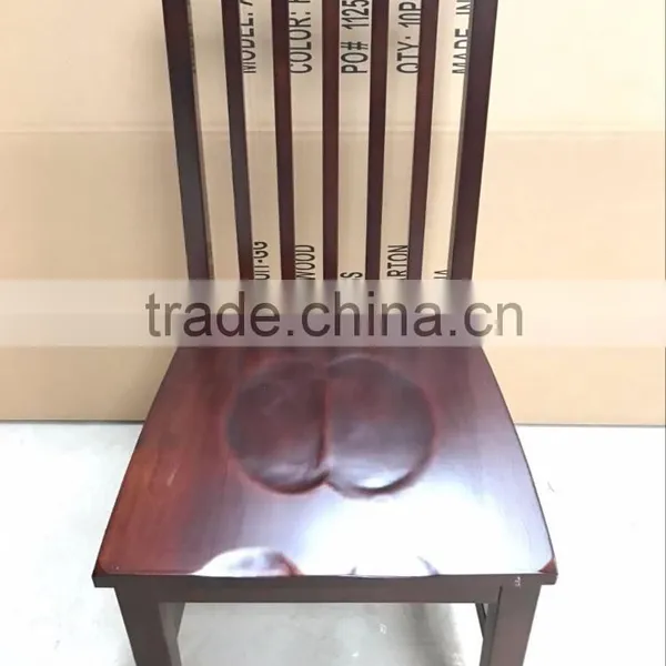 Natural Wood Modern Chair Furniture Cafe Dining Table Chair photo-4