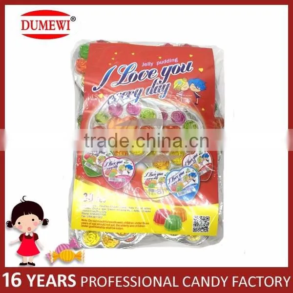 HALAL Heart Shape Jelly Mixed Fruit Flavor Cube Jelly Bag Pack photo-3