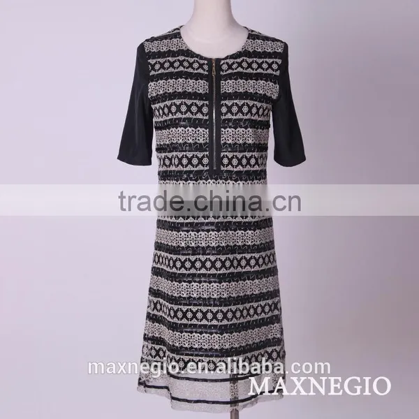 Modern Lace Matching Long Sleeve Celebrity Mini Dress photo-4
