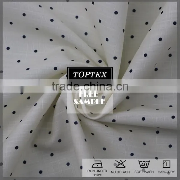 China Supplier Organic Fabric Printed Organic Slub Fabric Wholesale photo-3