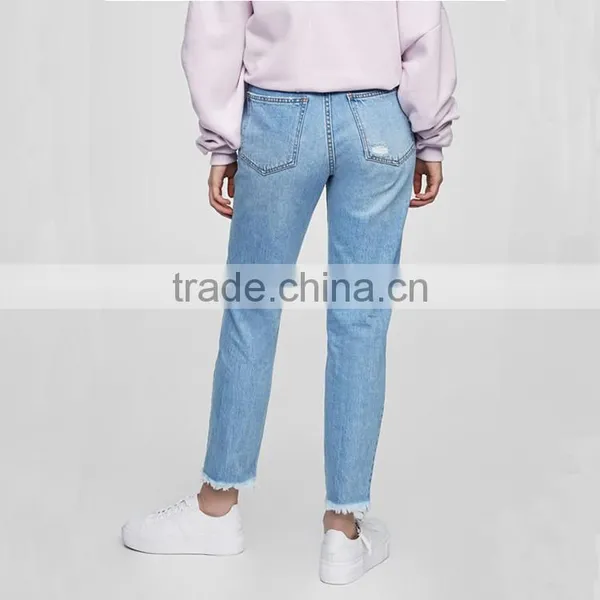 2017 New Design Ladies Blue Jeans Xxx Xxx Lady Jean Custom Denim Pants photo-4