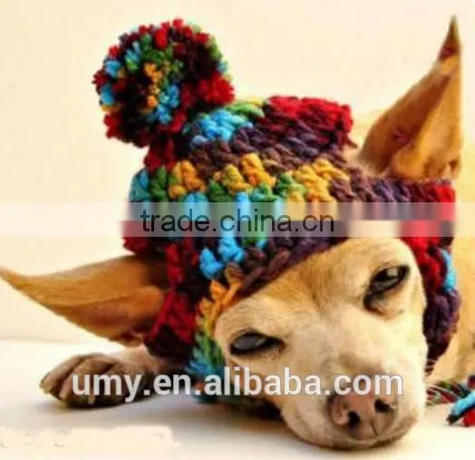 Ponpon Muffler Knit Pet Clothes For Dog Hat Dog Product photo-2