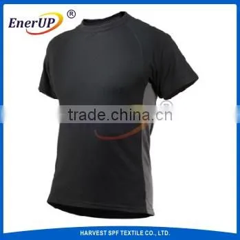 High Quality Custom Mens Crew Neck Black Polyester Man's T-shirt photo-2
