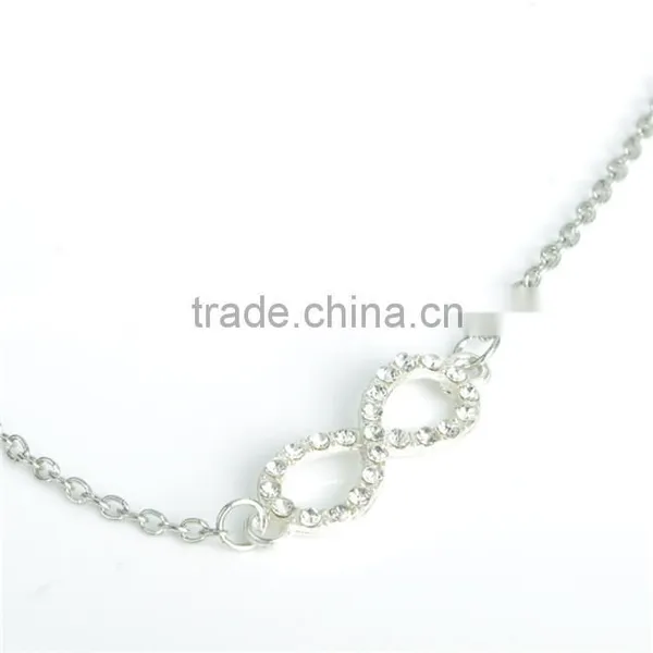 Rhinestone Crystal Infinity Charm Simple Anklet Foot Chain photo-2