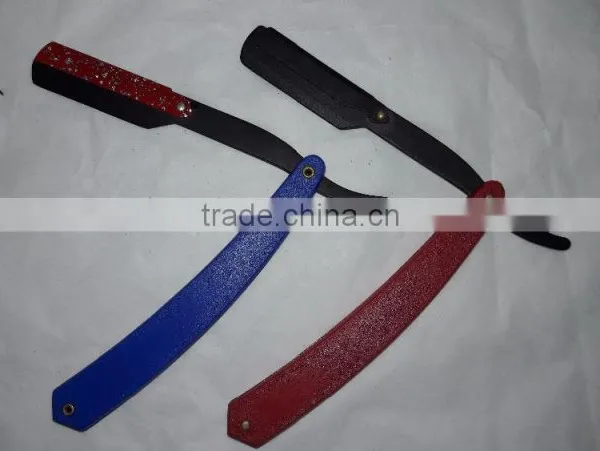 Plastic Handle Disposable Straight Razor Blades photo-6