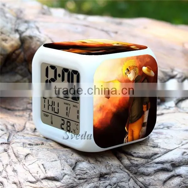 Hot Selling Plastic LED Alarm Clock, Naruto Character Design Digital Clock for Sale, LED Digital Alarm Clock Cheap Price photo-6